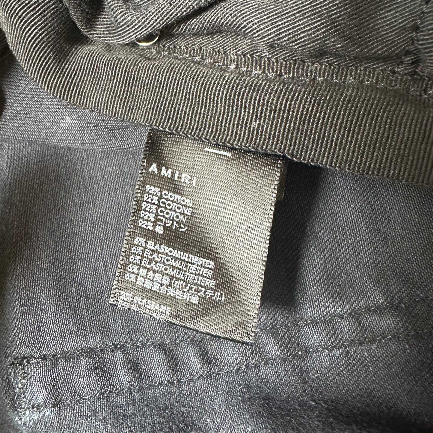 Amiri Stitched Black Denim Jeans Sz 36