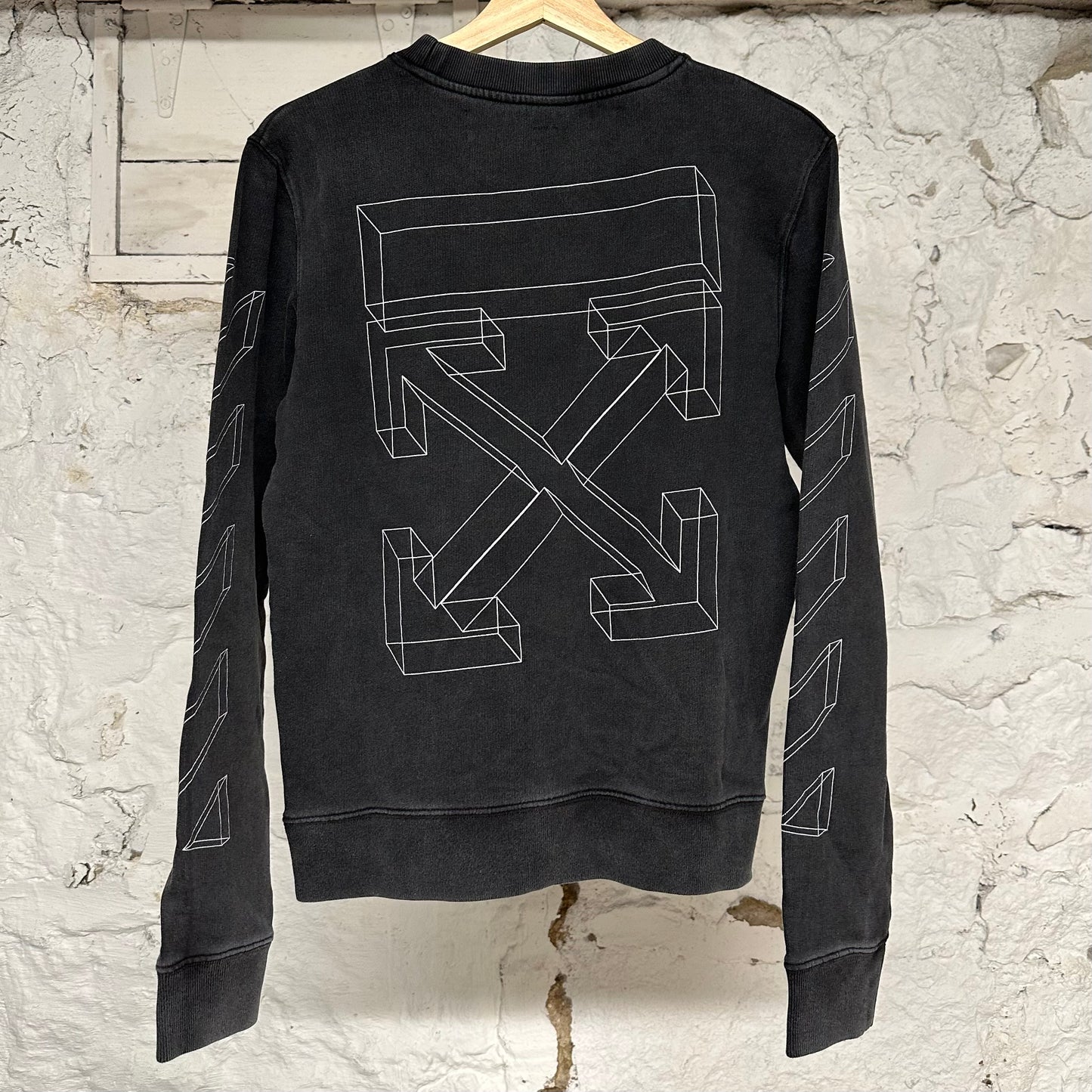 Off White Geometric Crewneck Sz S