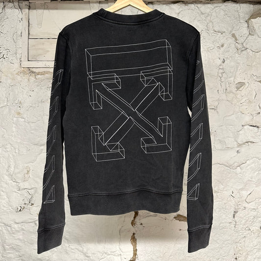 Off White Geometric Crewneck Sz S