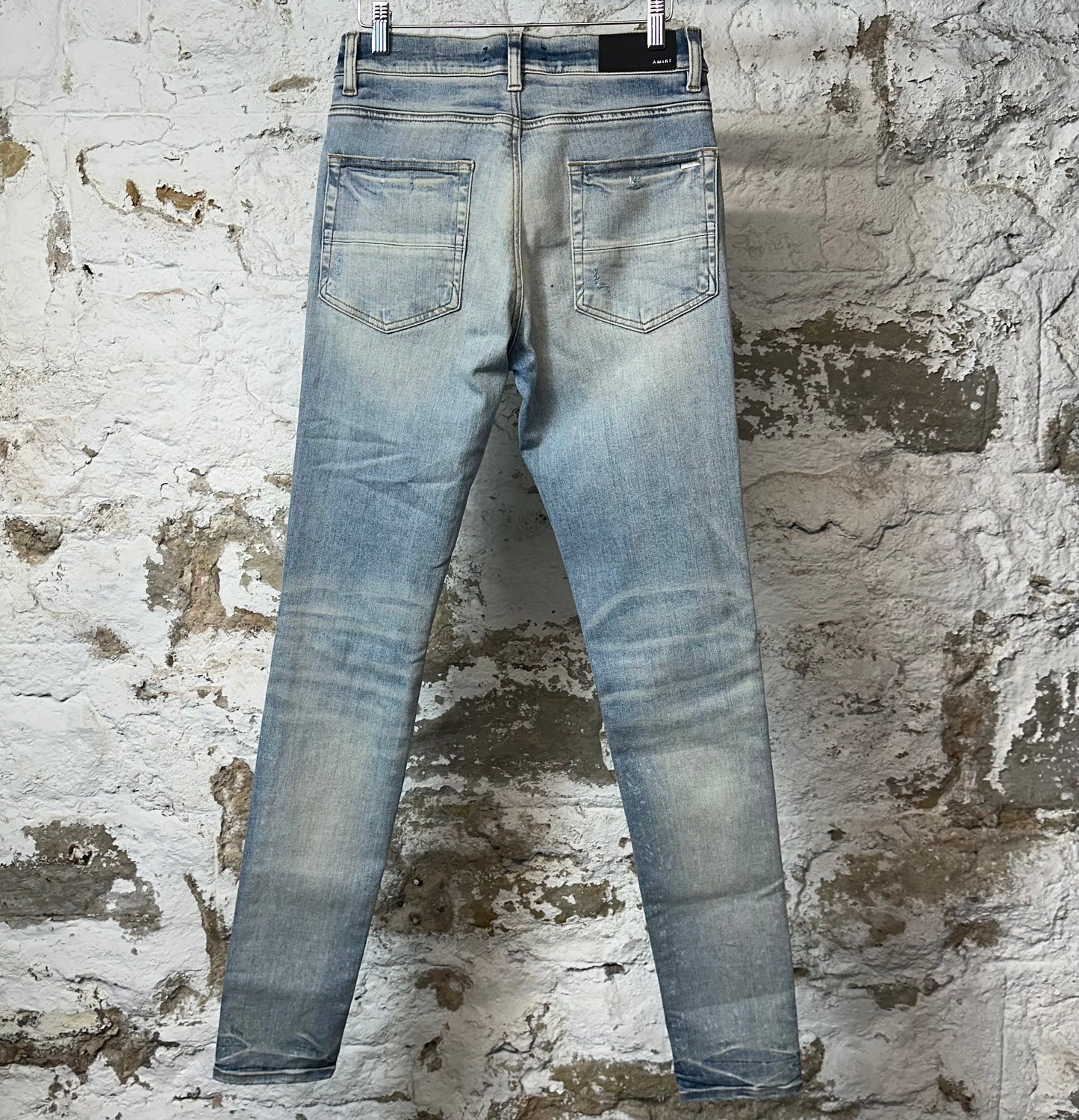 Amiri MX1 Tie Dye Patches Blue Denim Jeans Sz 30