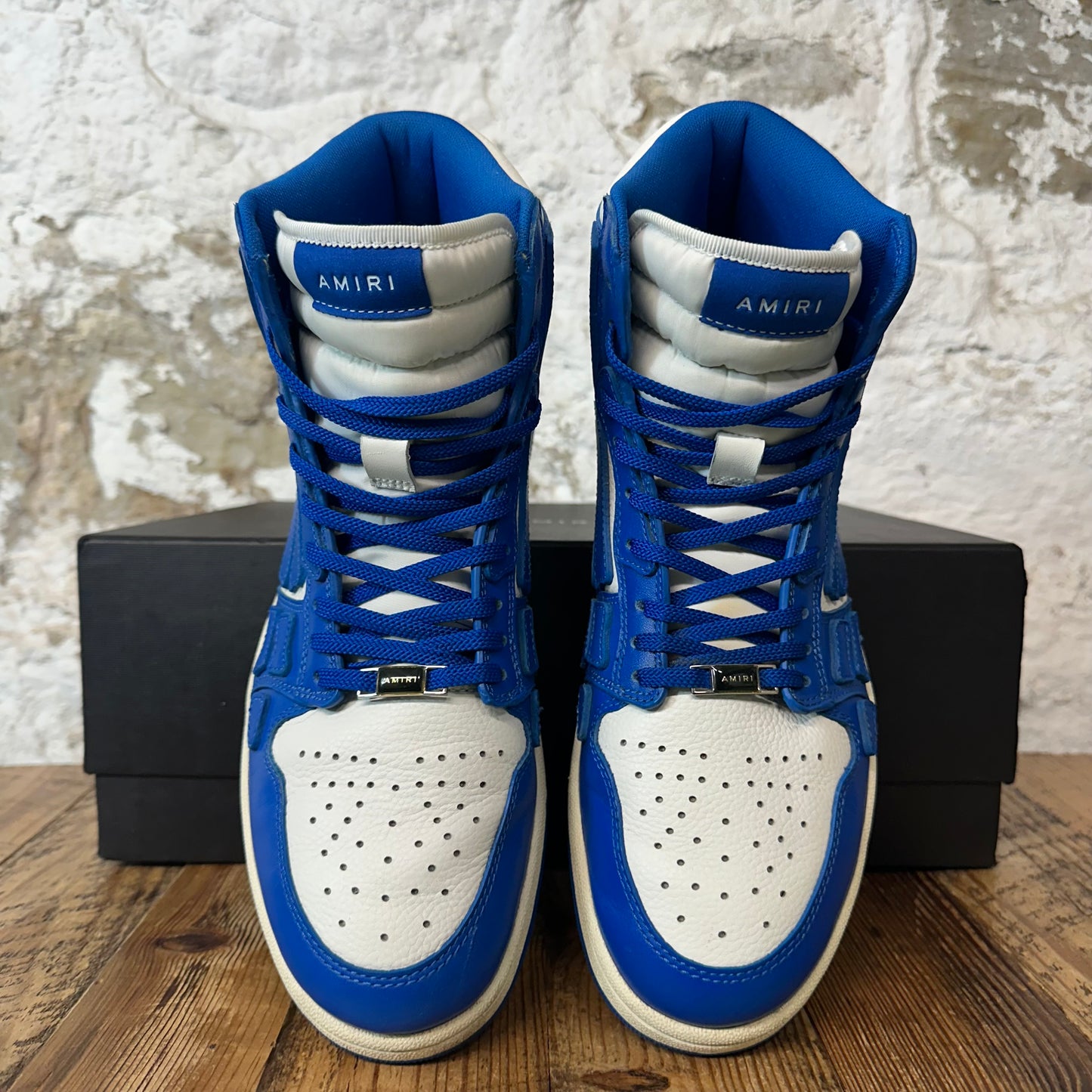 Amiri High Blue Skeleton White Blue Sneaker Sz 11 (44)