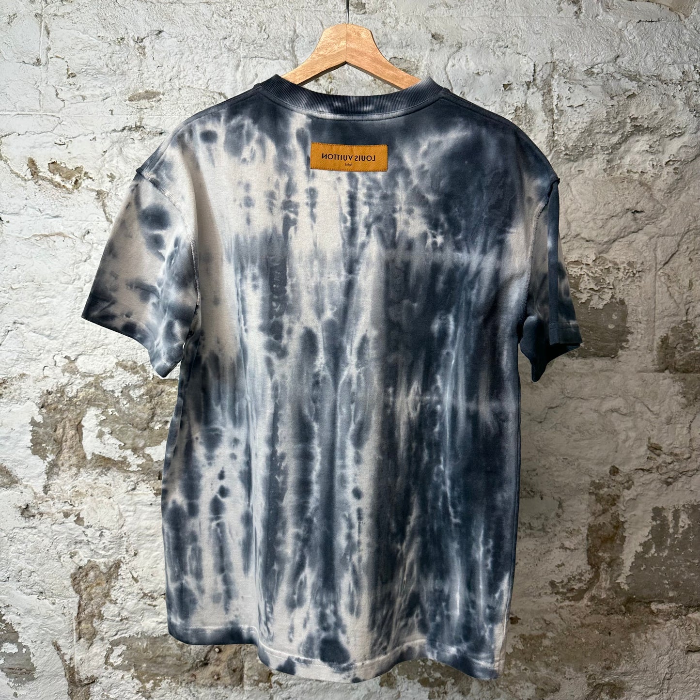 Louis Vuitton Orange Grafitti Tie Dye T-shirt Grey Sz S