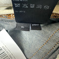 Amiri MX1 Black Leather Patch Dark Blue Denim Jeans Sz 31
