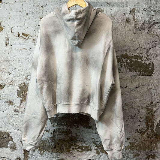 Vale Cursive Oreo Zip Up Hoodie White Sz XXL