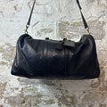 Gucci Diamante Black Leather Duffle Bag