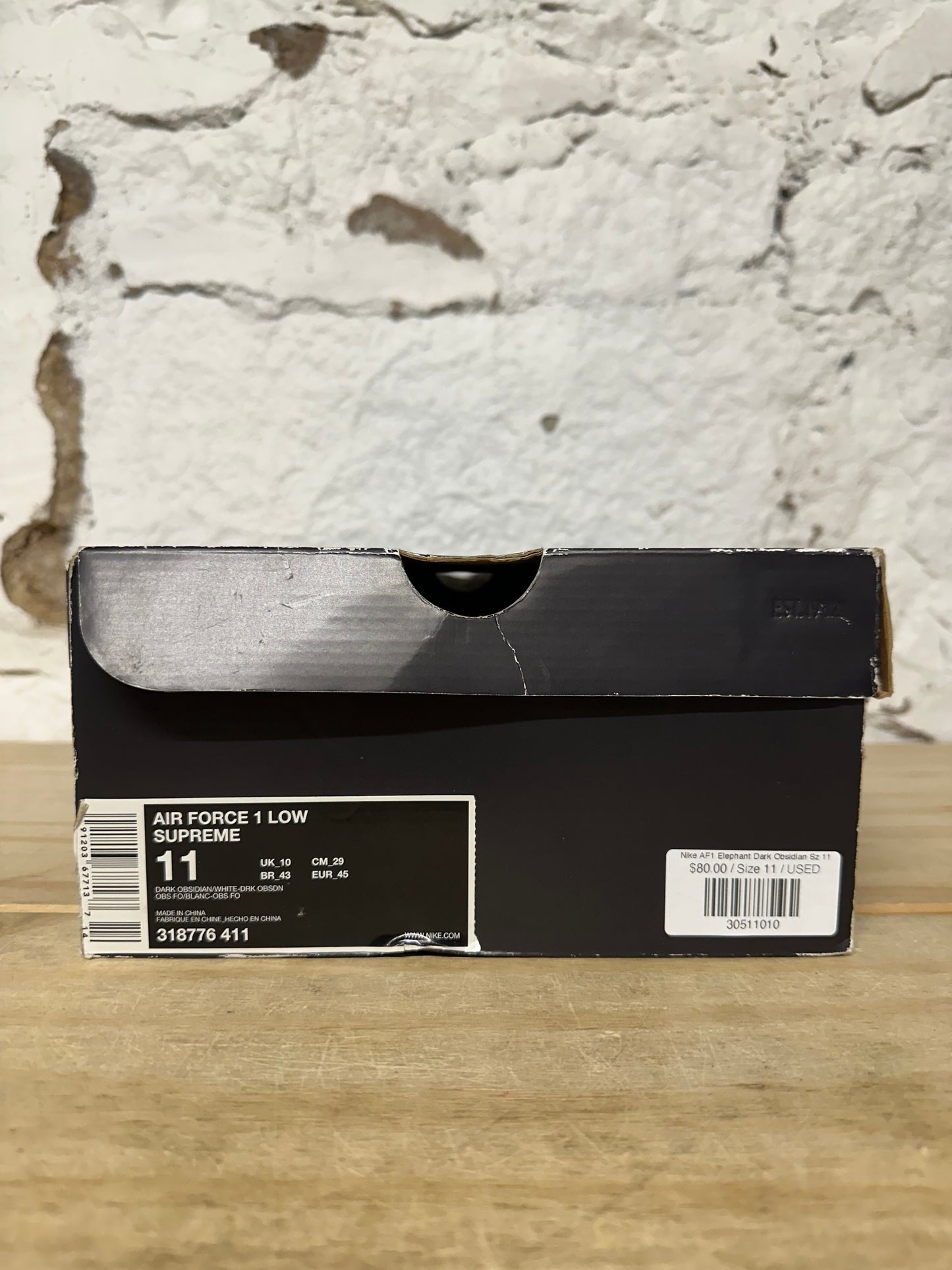 Nike Air Force 1 Low Elephant Print Dark Obsidian Sz 11