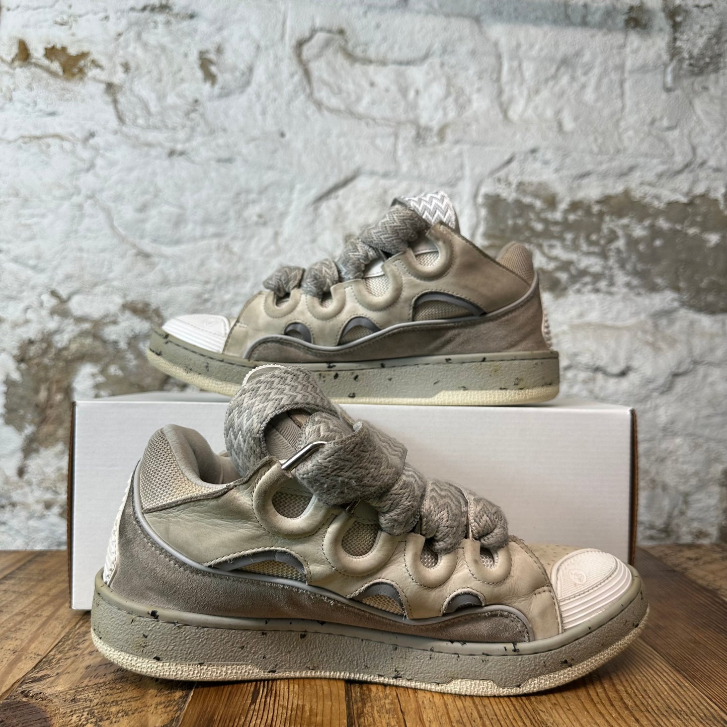 Lanvin Curb Triple Grey Sneaker Sz 8 (41)