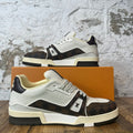 Louis Vuitton Damier Ebene White Cream Trainer Sneaker Sz 9.5 (8LV)