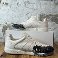 Maison Margiela Replica White Canvas Black Paint Splatter Sneaker Sz 11 (44)