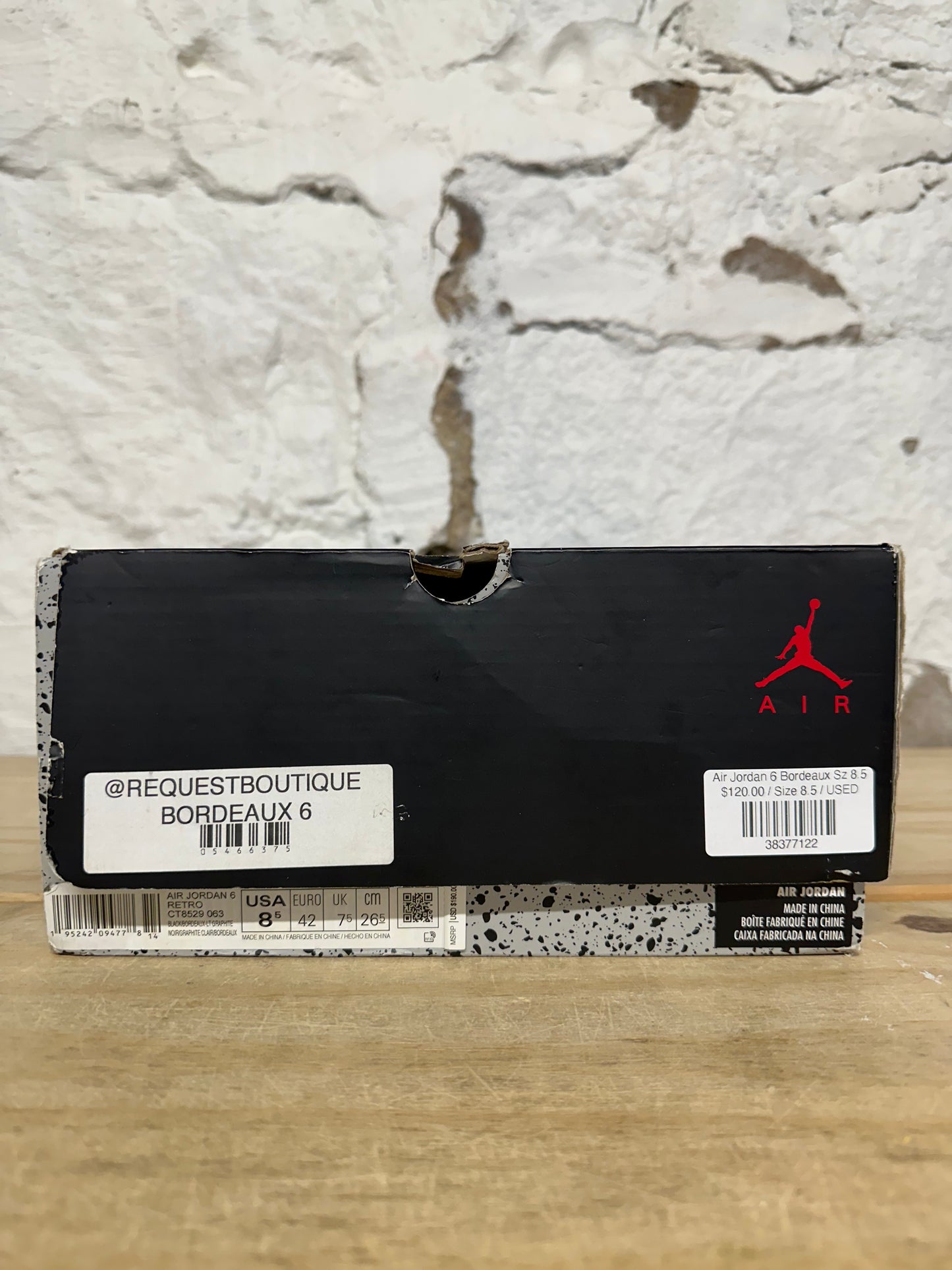 Air Jordan 6 Bordeaux Sz 8.5