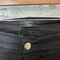 Amiri MX1 Black Leather Black Denim Jeans Sz 38