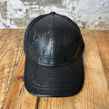 Gucci Black GG Monogram Embossed Hat Sz L