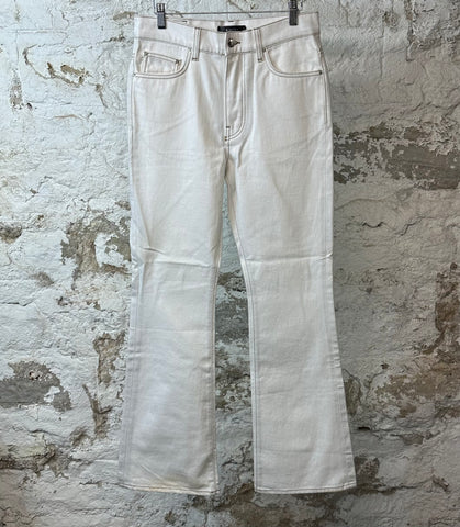 Amiri Plain White Flare Denim Jeans Sz 30