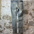 Amiri MX1 Light Blue Suede Blue Denim Jeans Sz 31