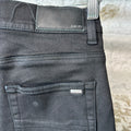 Amiri Black Core Logo Black Waxed Denim Jeans Sz 30