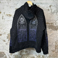 Who Decides War Stained Glass Rhinestone Hoodie Black Sz S