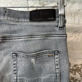 Amiri Knee Rip Shotgun Gray Denim Jeans Sz 33