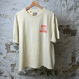 Gallery Dept Orange Logo T-shirt Cream Sz XL