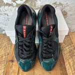 Prada Americas Cup Green Patent Black Sz 12 No Box