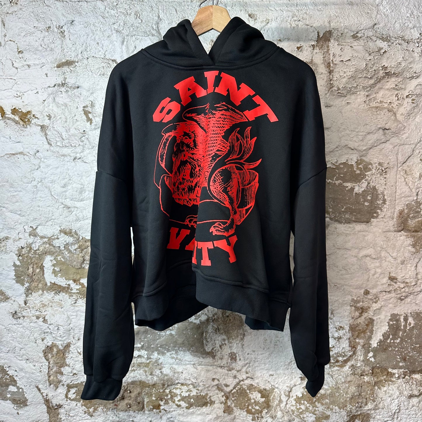 Saint Vanity Red Griffin Black Hoodie