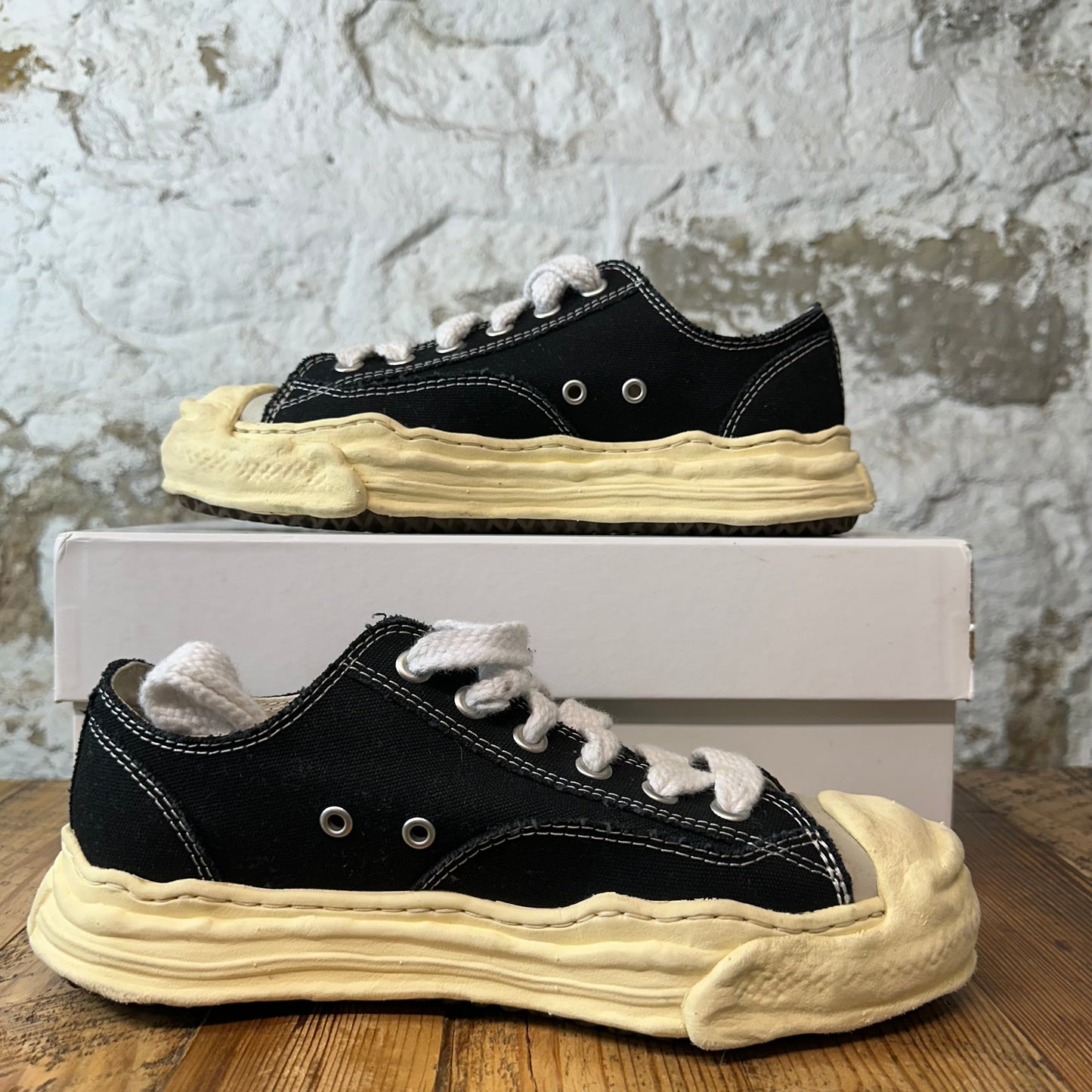 Maison Mihara Black Cream Hank Sneaker Sz 9 (42)