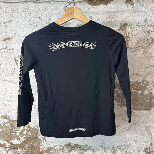 Chrome Hearts Scroll Black Long Sleeve Sz 8Y