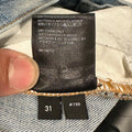 Amiri MX1 Tie-Dye Patches Blue Denim Jeans Sz 31