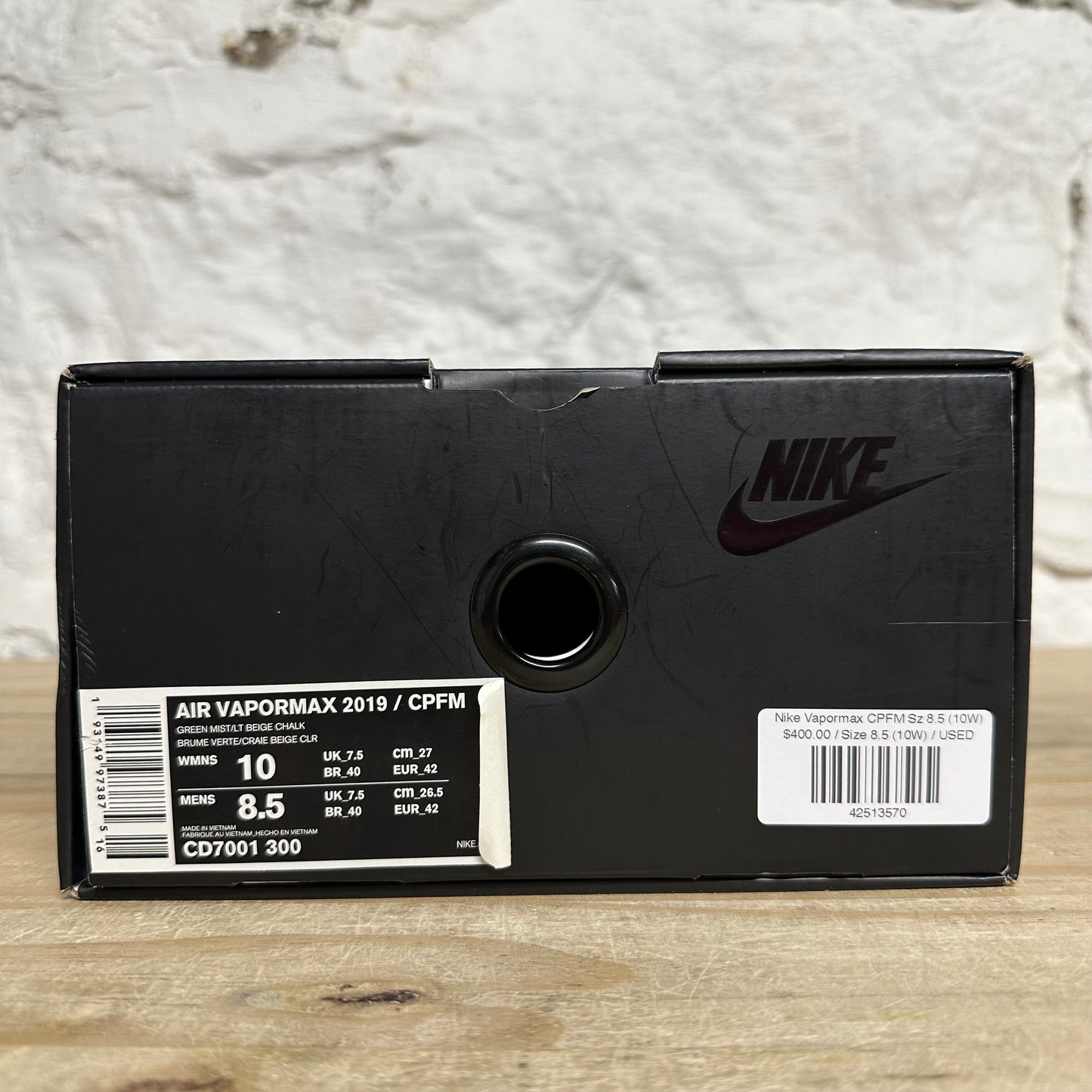 Nike Air VaporMax 2019 CPFM Sz 8.5 (10W)