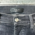 Amiri MX1 Black Paisley Grey Denim Jeans Sz 28