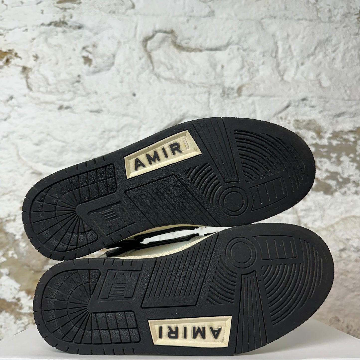 Amiri Black Skeleton White Cream Sneaker Sz 6.5 (39)