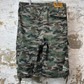 Bottega Desires Green Camo Cargo Shorts Sz 34