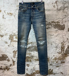 Amiri Knee Stitch Blue Denim Jeans Sz 28