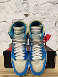 Air Jordan 1 High Off-White University Blue Sz 10