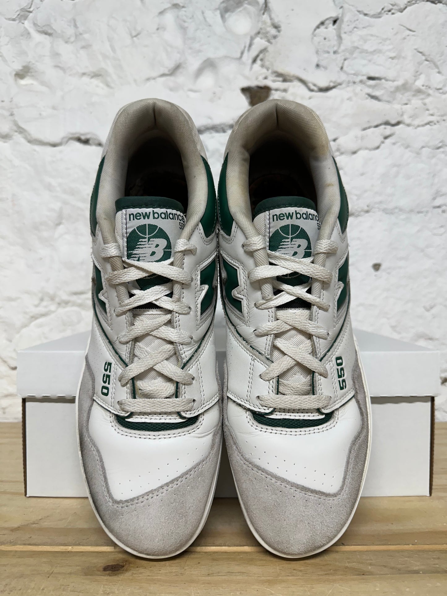 New Balance 550 White Green Sz 12