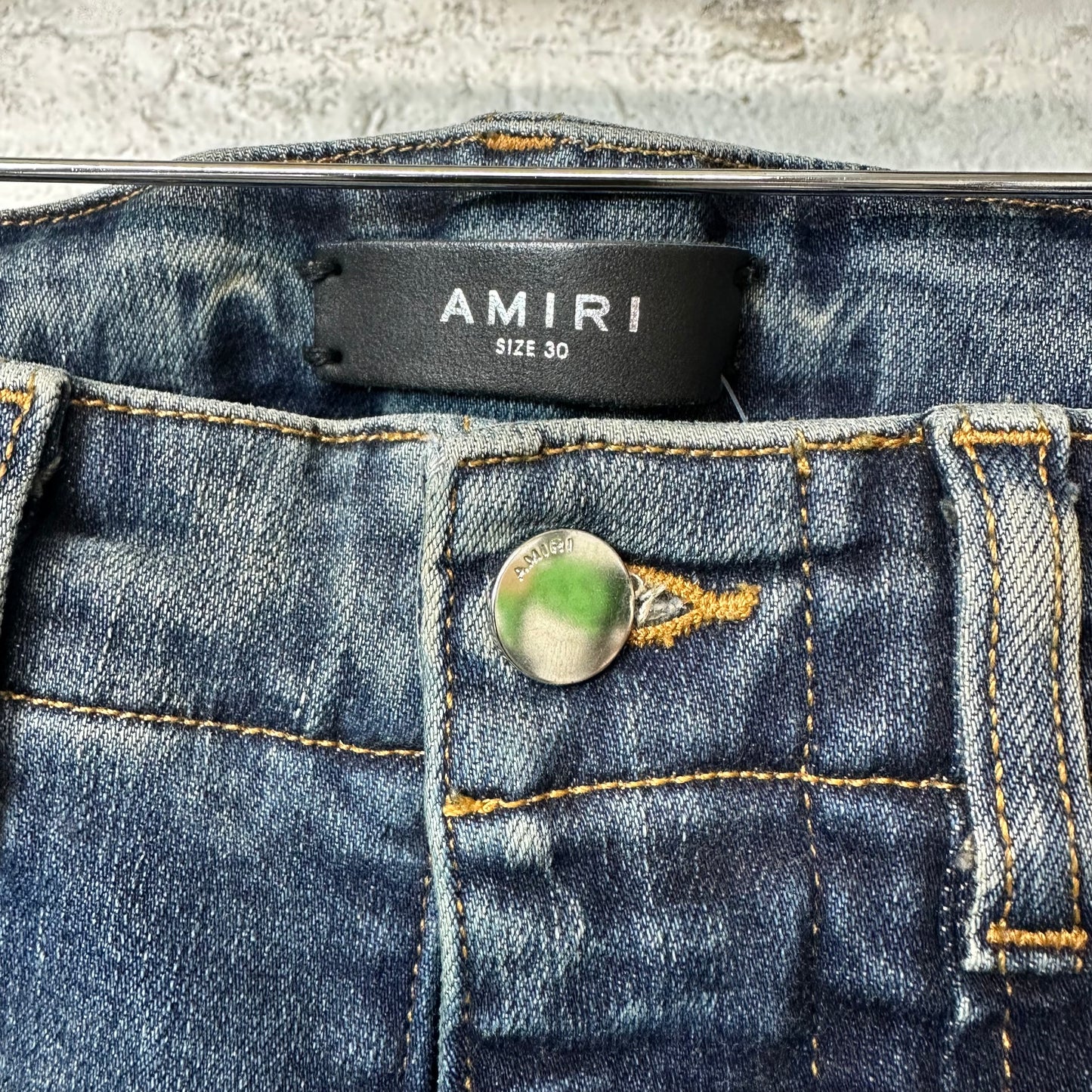 Amiri Dark Blue Cargo Denim Jeans Sz 30