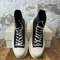 Alexander McQueen High Black Leather White Tread Boot Sz 7.5 (40.5)