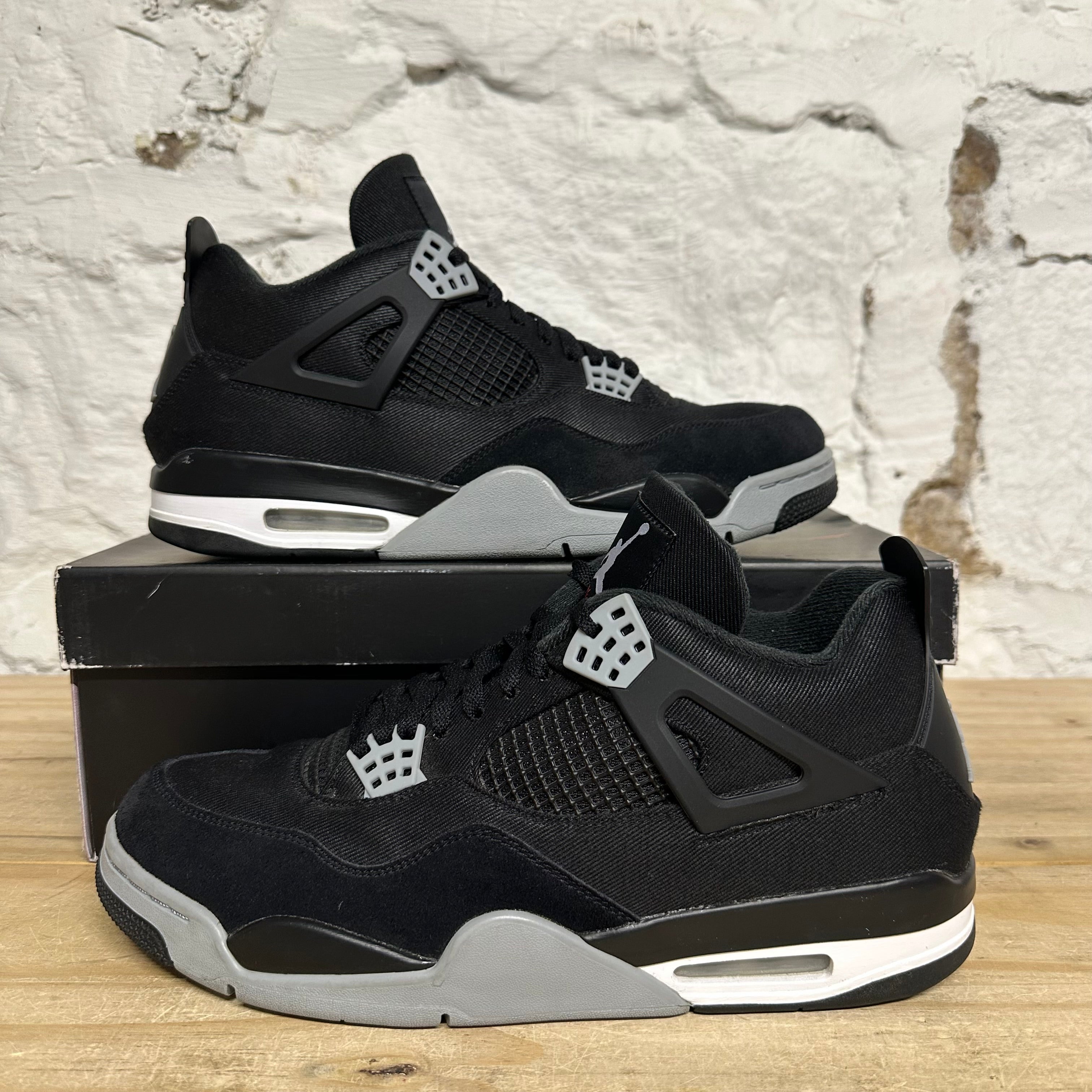 Air Jordan 4 Black Canvas Sz 13