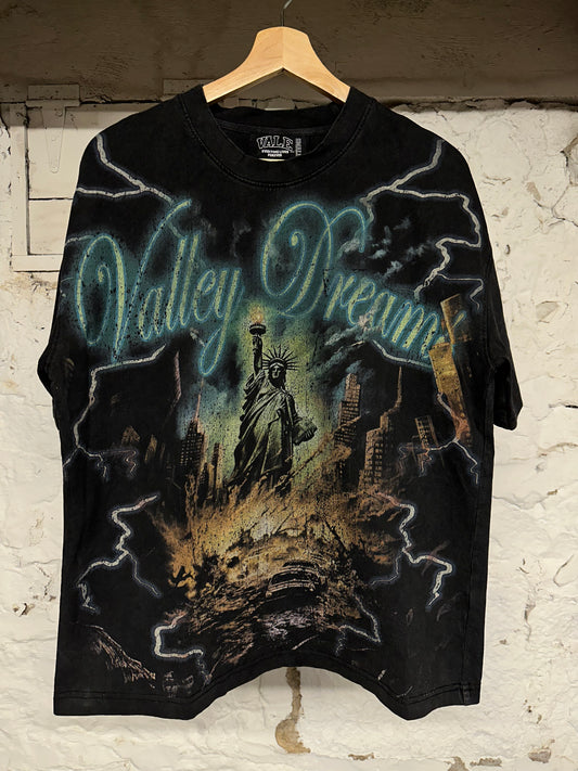 Vale Statue Of Liberty Black T-Shirt Sz S