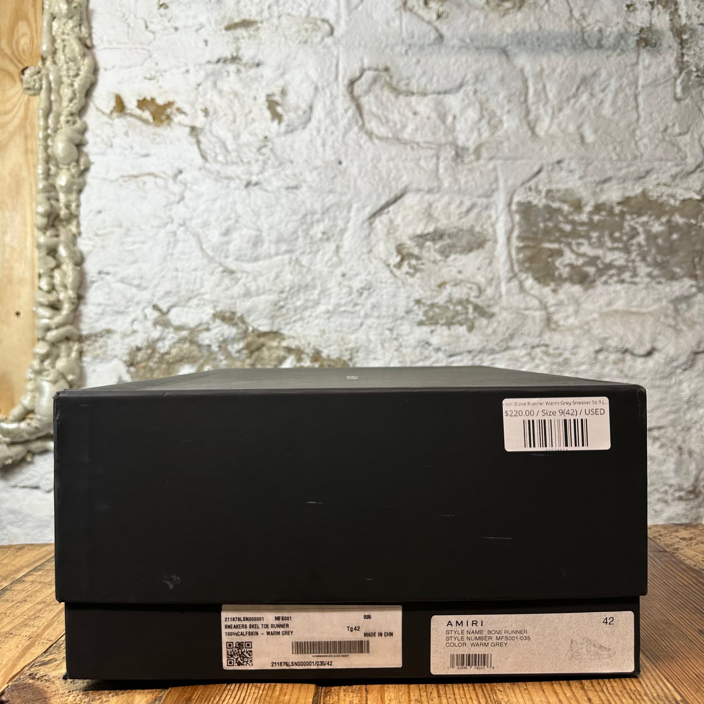 Amiri Bone Runner Warm Grey Sneaker Sz 9 (42)