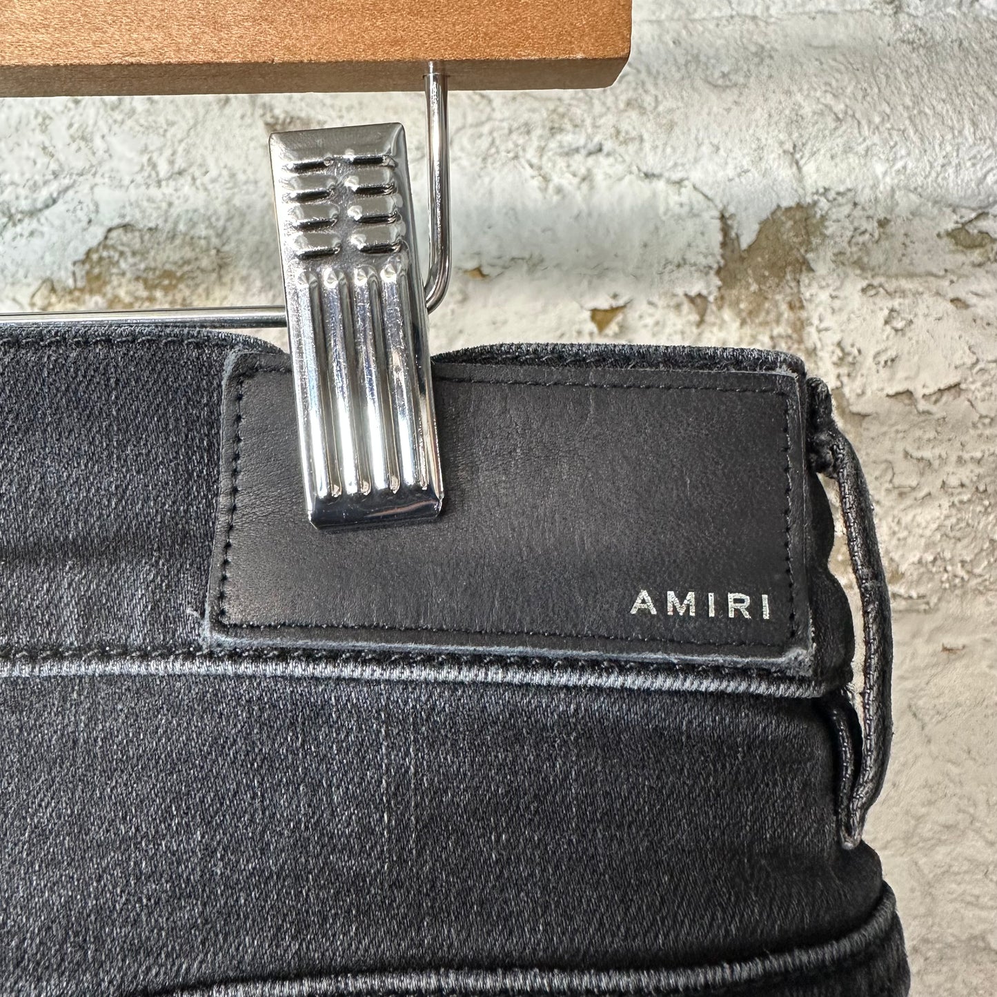 Amiri MX1 Cracked Blue Black Denim Jeans Sz 34