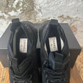 Chanel Silver CC Triple Black Trainer Sneaker Sz 8 (41)