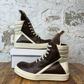 Rick Owens High Geobasket Brown Milk Sneaker Sz 8 (41)