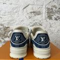 Louis Vuitton Denim Damier White Trainer Sz 7.5 (6LV)