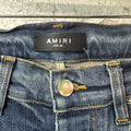 Amiri MX1 Blue Plaid Dark Blue Denim Jeans Sz 30