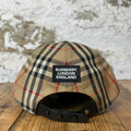 Burberry Tan Plaid Hat Sz M (Stained)