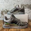 Louis Vuitton Silver Patent Trainer Sneaker Sz 9 (7.5LV)