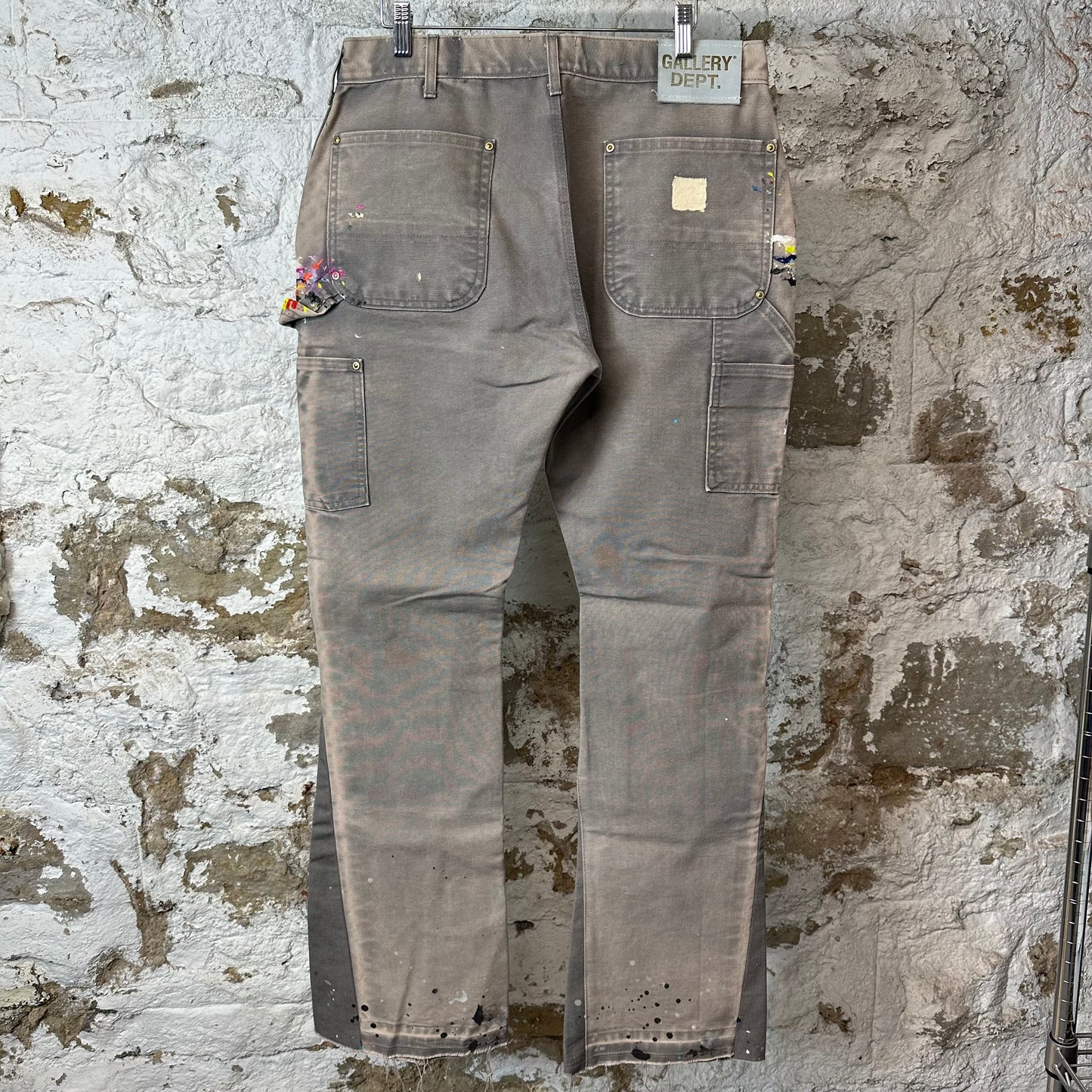 Gallery Department Grey Carpenter Flare Splatter Pants Sz 32