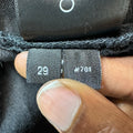 Amiri MX1 Black Leather Black Denim Jeans Sz 29