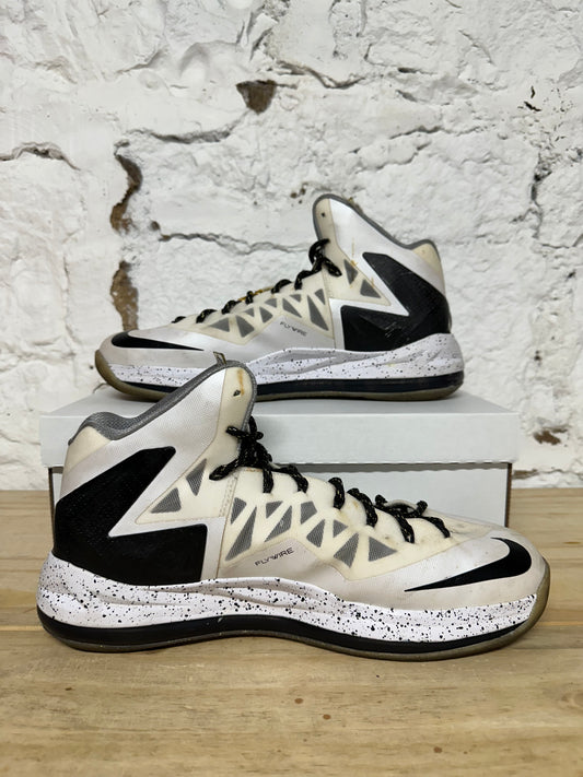 Nike Lebron 10 PS Elite White Gold Sz 12.5