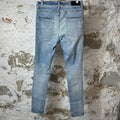 Amiri Multicolor Paisley Blue Denim Jeans Sz 32